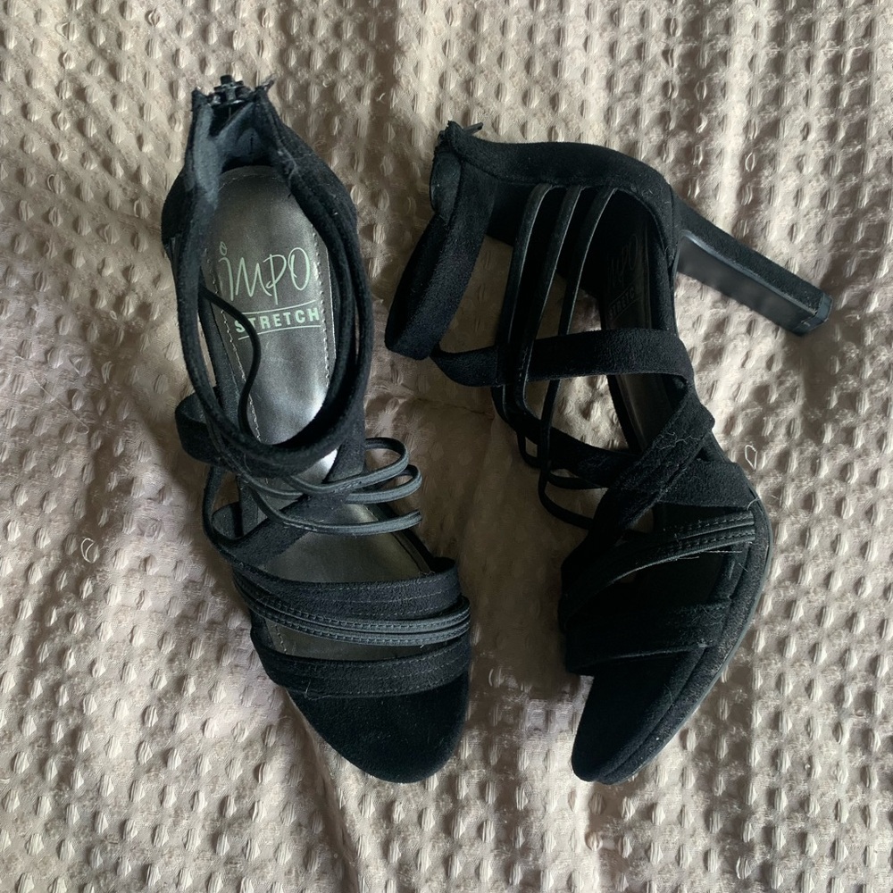 Impo Women's Black Strappy Heels
